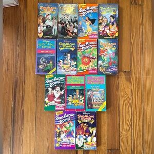 VHS Lot (13) Disney’s Sing Along Songs Kids Children Family